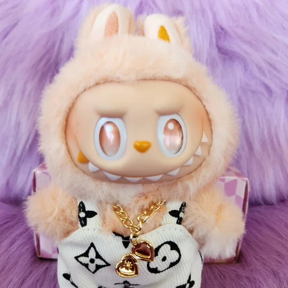 Labubu Heart Pendant Gold Necklace ♡Doll & Oufit NOT INCLUDED♡ - Picture 3 of 5